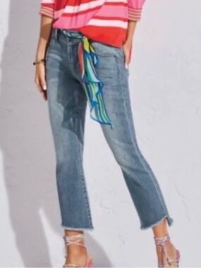 CAbi Hi-Low Crop Jeans Style 6070 Spring 2022 - Size 10